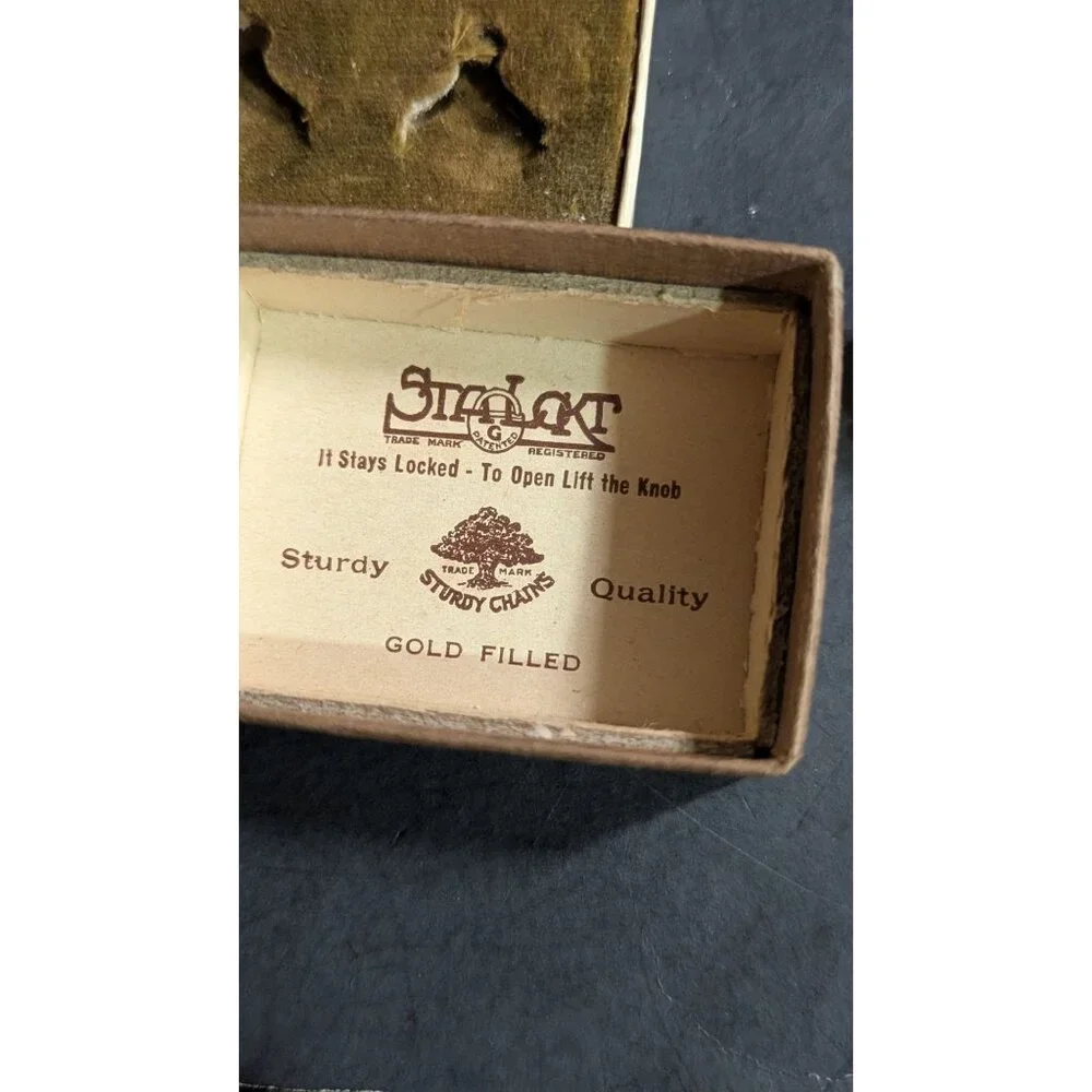 Cufflinks Gold-Filled In‎ Box  Ornate Design Retro Bling